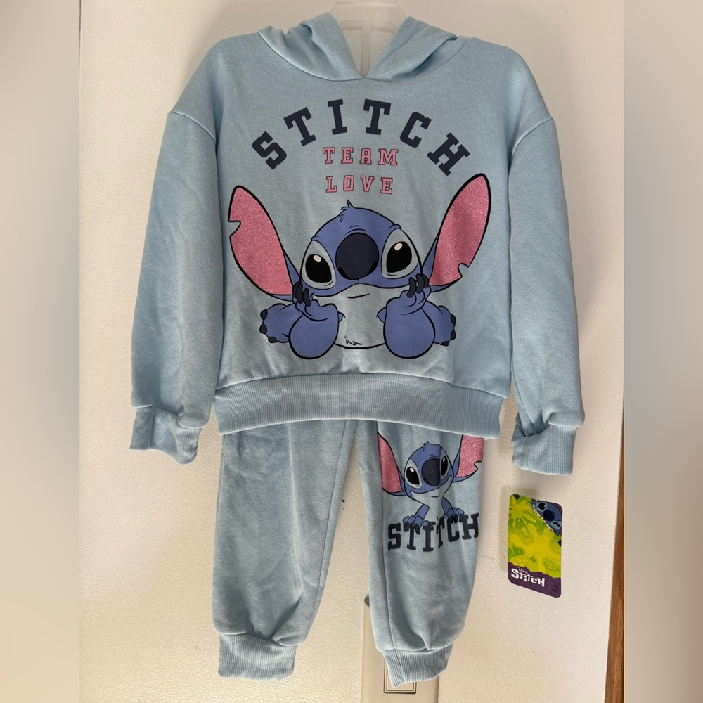🚨Disney Stitch Sweatsuit Set | Size 4T | Blue